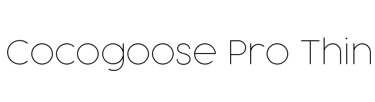 Cocogoose Pro Thin  フリーフォントのダウンロード