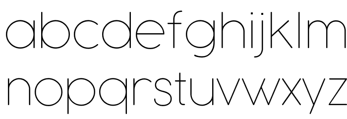 Cocogoose Pro Thin Font LOWERCASE