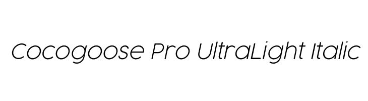 Cocogoose Pro UltraLight Italic  免费字体下载