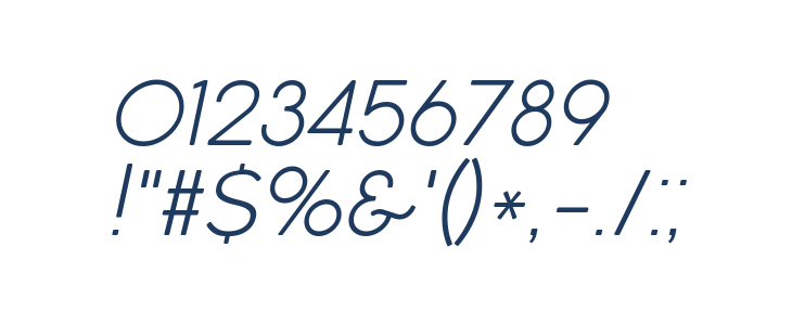 Cocogoose Pro UltraLight Italic Other Characters