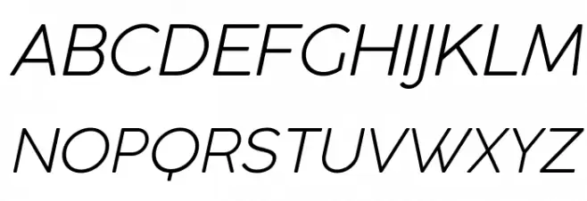 Cocogoose Pro UltraLight Italic Шрифта ВЕРХНИЙ