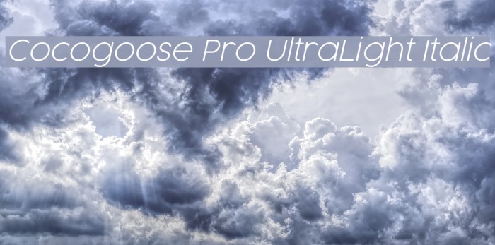 Cocogoose Pro UltraLight Italic Example 2