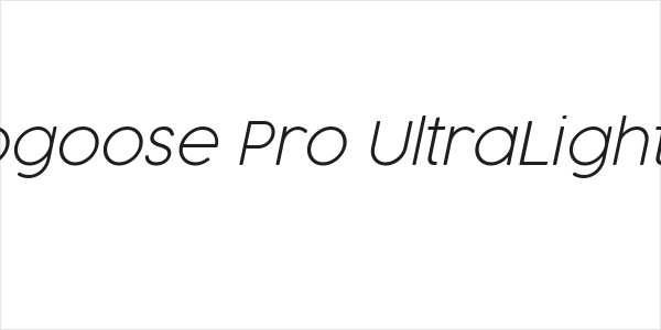 Cocogoose Pro UltraLight Italic Logo