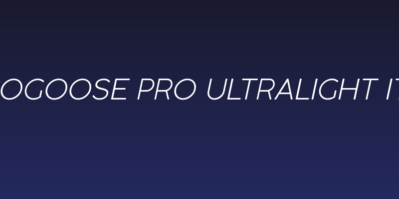 Cocogoose Pro UltraLight Italic Social Header