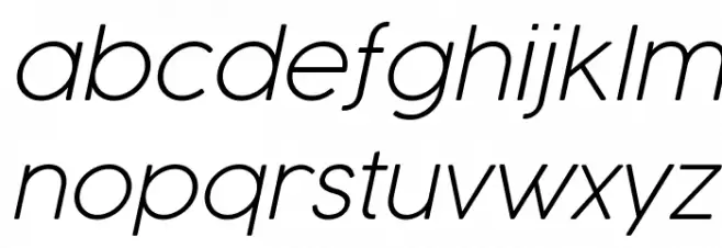 Cocogoose Pro UltraLight Italic फ़ॉन्ट लोअरकेस
