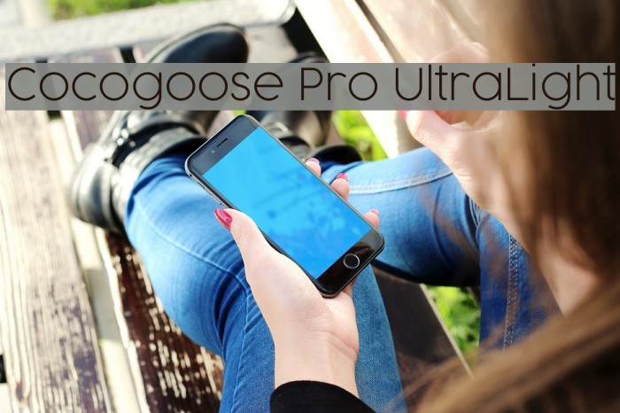 Cocogoose Pro UltraLight Font examples