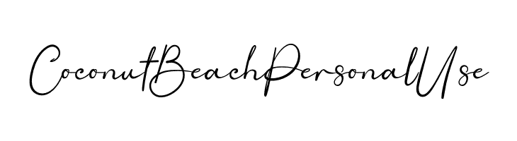 Coconut Beach Personal Use Font