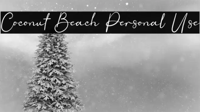 Coconut Beach Personal Use Font examples