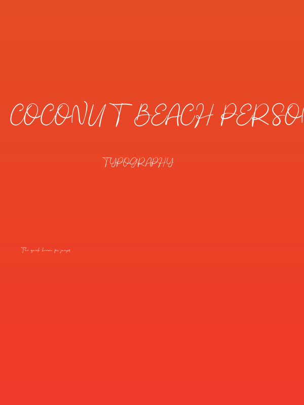 Coconut Beach Personal Use Poster