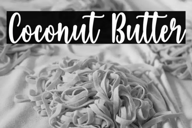 Coconut Butter Caratteri examples