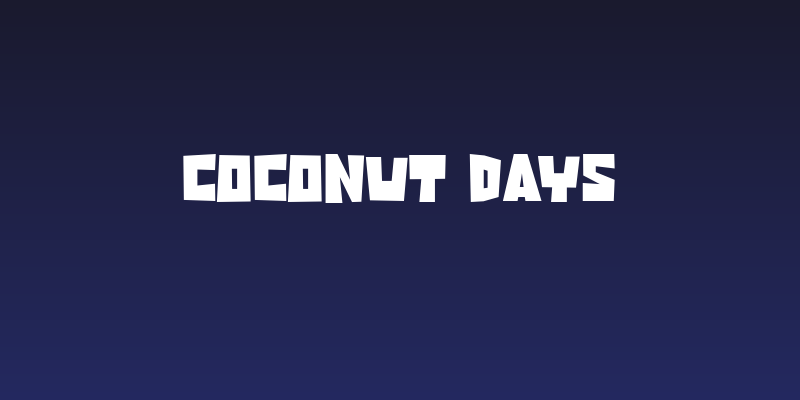 Coconut Days Social Header