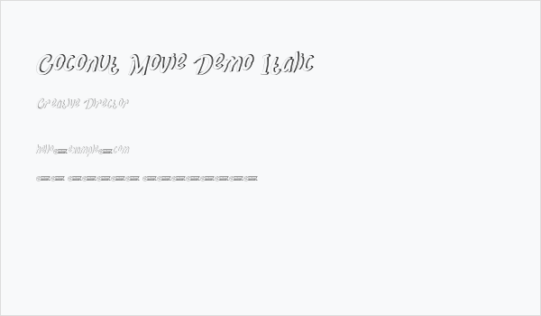 Coconut Movie Demo Italic Business Card