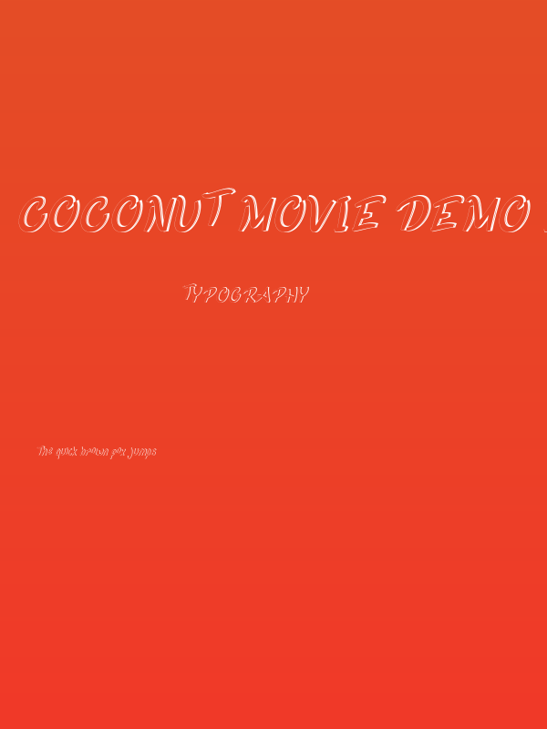 Coconut Movie Demo Italic Poster