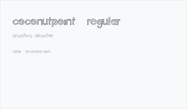 CoconutPoint-Regular Business Card