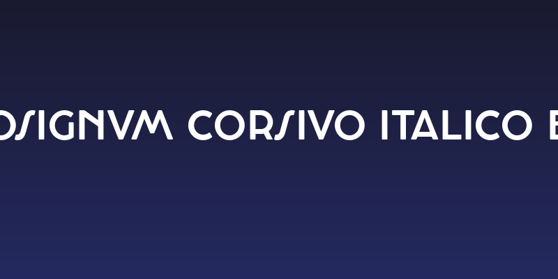 Cocosignum Corsivo Italico Bold Social Header