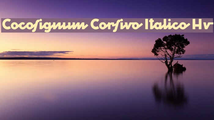 Cocosignum Corsivo Italico Hv Font examples