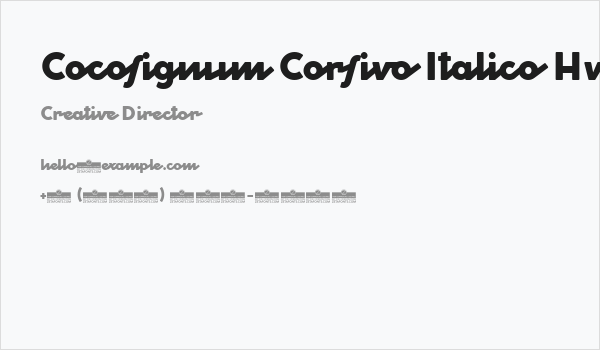 Cocosignum Corsivo Italico Hv Business Card