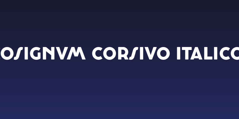 Cocosignum Corsivo Italico Hv Social Header