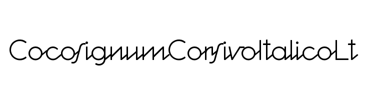 Cocosignum Corsivo Italico Lt  les polices de caractères gratuit tlcharger
