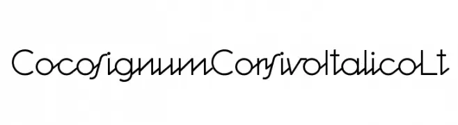Cocosignum Corsivo Italico Lt  フリーフォントのダウンロード