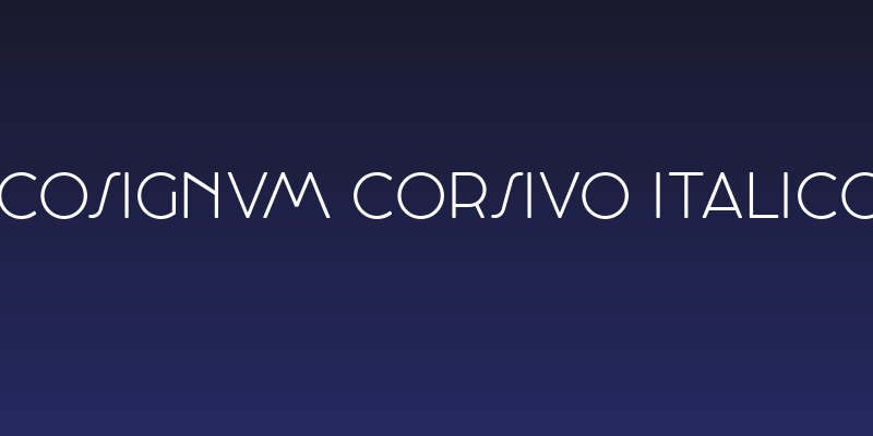 Cocosignum Corsivo Italico Lt Social Header
