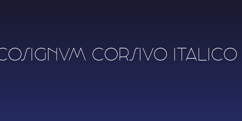 Cocosignum Corsivo Italico ULt Social Header