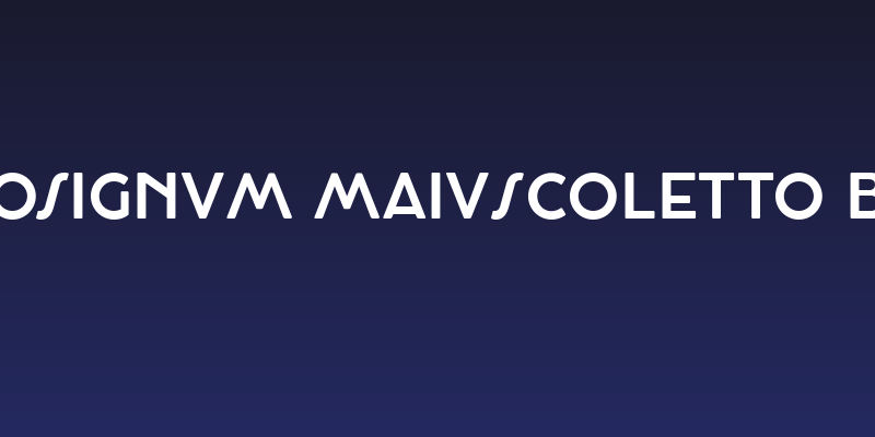 Cocosignum Maiuscoletto Bold Social Header