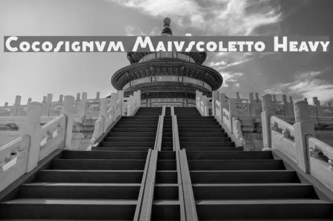Cocosignum Maiuscoletto Heavy Font examples
