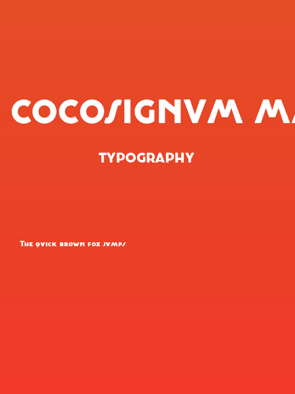 Cocosignum Maiuscoletto Heavy Poster