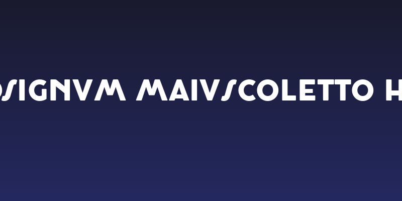 Cocosignum Maiuscoletto Heavy Social Header