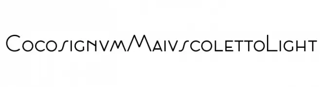 Cocosignum Maiuscoletto Light  les polices de caractères gratuit tlcharger