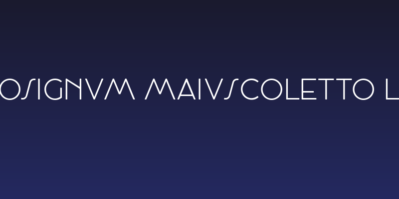 Cocosignum Maiuscoletto Light Social Header