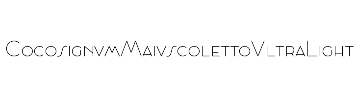 Cocosignum Maiuscoletto UltraLight Schriftart
