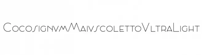 Cocosignum Maiuscoletto UltraLight  les polices de caractères gratuit tlcharger