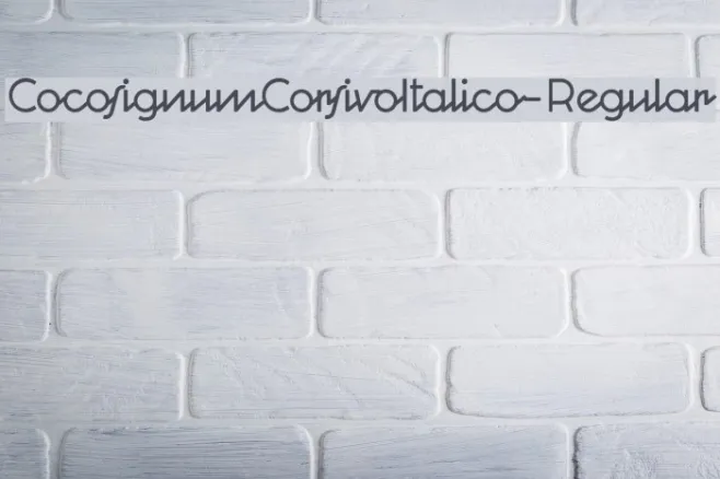 CocosignumCorsivoItalico-Regular Example 2