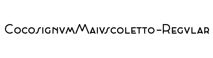 CocosignumMaiuscoletto-Regular  免费字体下载