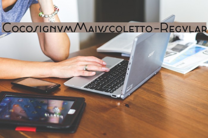 CocosignumMaiuscoletto-Regular Font examples