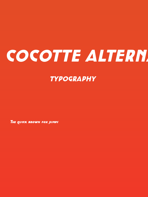 Cocotte Alternate Heavy Italic Poster