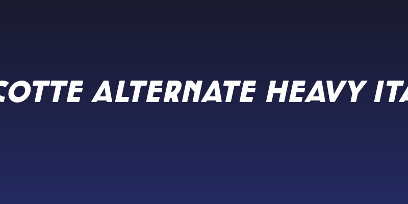 Cocotte Alternate Heavy Italic Social Header