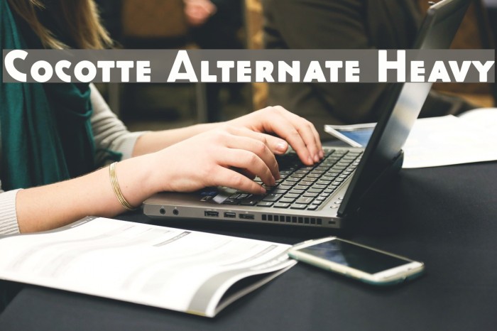 Cocotte Alternate Heavy Font examples
