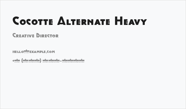Cocotte Alternate Heavy Business Card