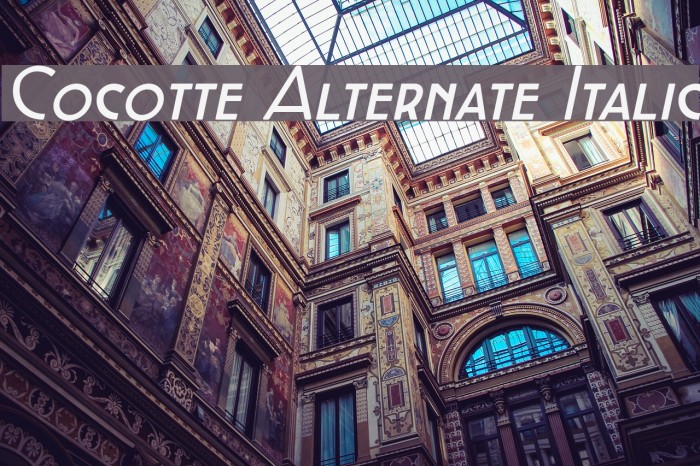 Cocotte Alternate Italic Font examples