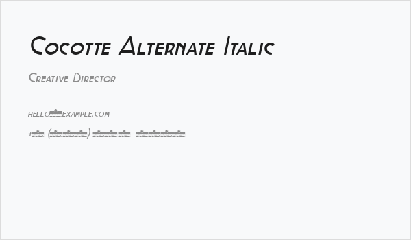 Cocotte Alternate Italic Business Card