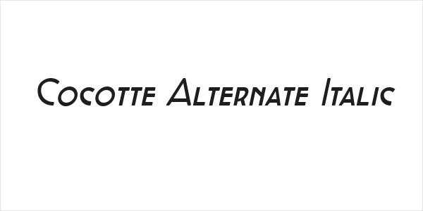 Cocotte Alternate Italic Logo