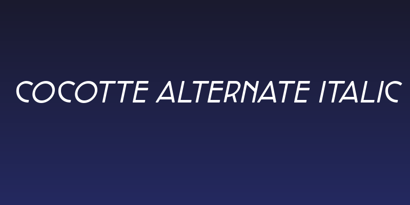 Cocotte Alternate Italic Social Header