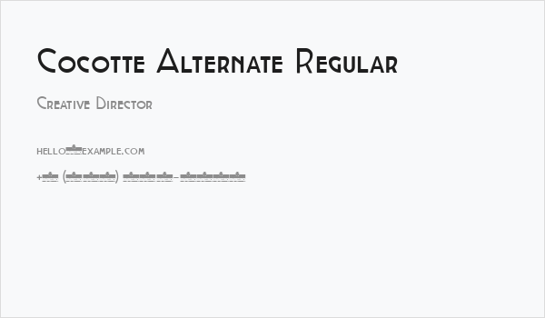 Cocotte Alternate Regular Business Card