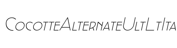 Cocotte Alternate UltLt Ita  フリーフォントのダウンロード