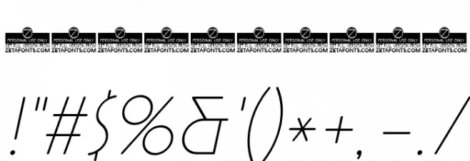 Cocotte Alternate UltLt Ita Font OTHER CHARS