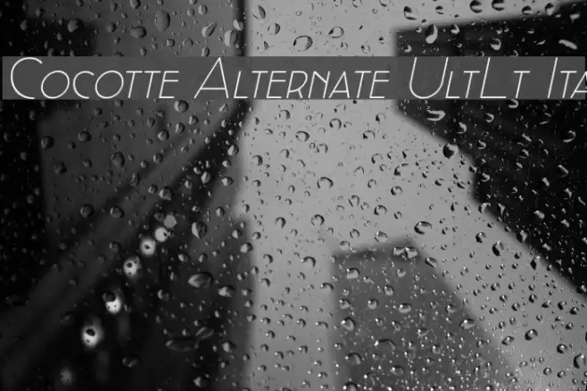 Cocotte Alternate UltLt Ita Font examples