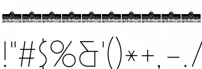 Cocotte Alternate UltraLight Font OTHER CHARS